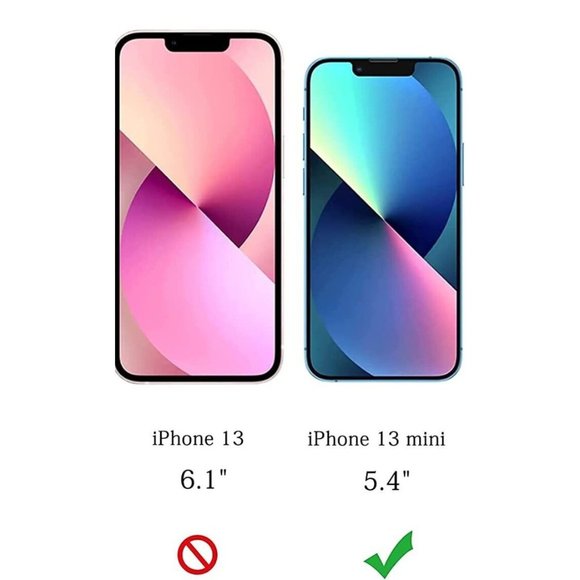 Glass Screen Protector compatible for iPhone 13 mini 5.4 Inch 3 Pack Tempered Gl - Picture 5 of 8